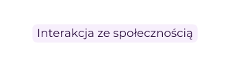 Interakcja ze społecznością